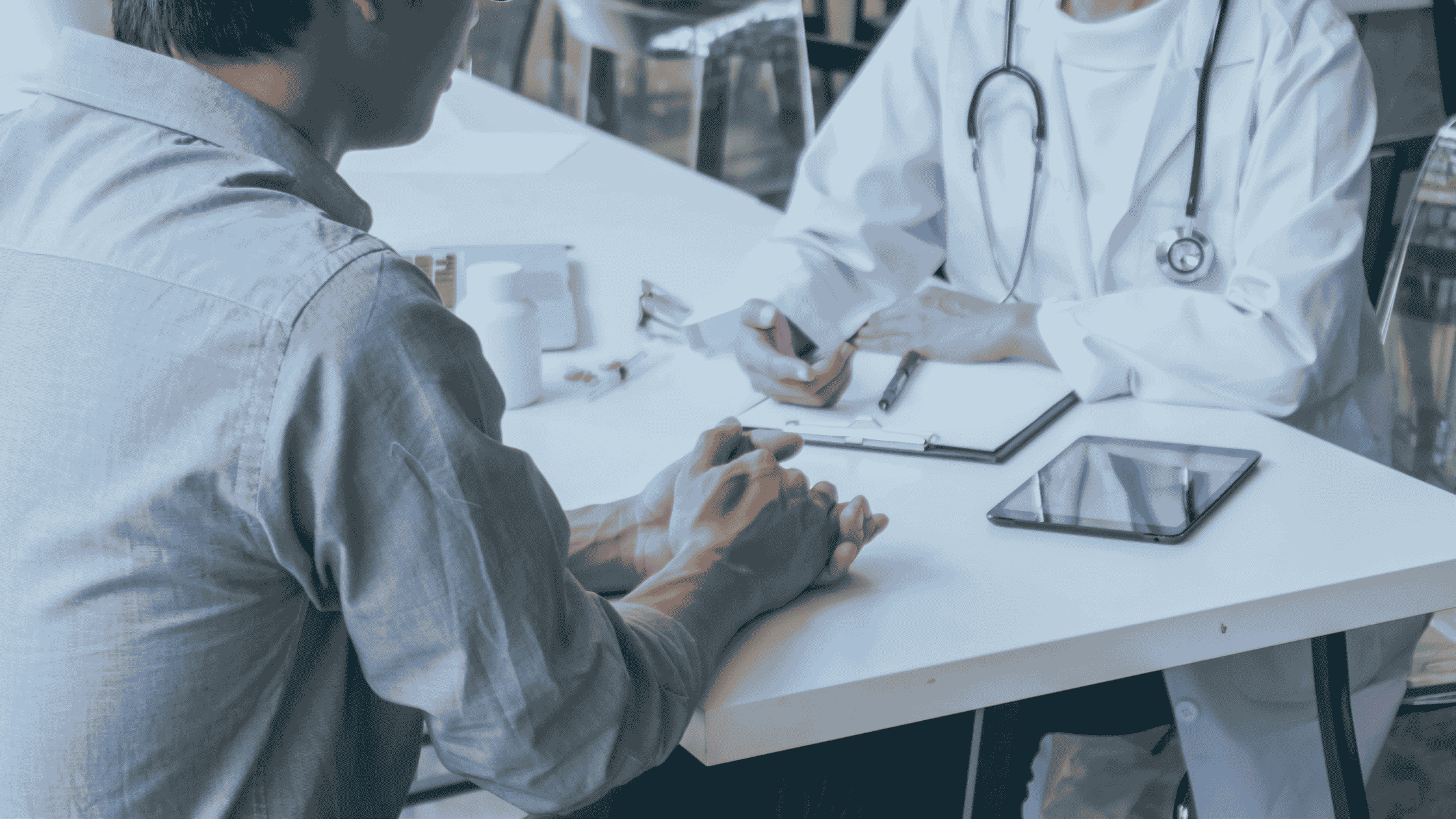 Patient discussing treatment-resistant depression options with a mental healthcare provider