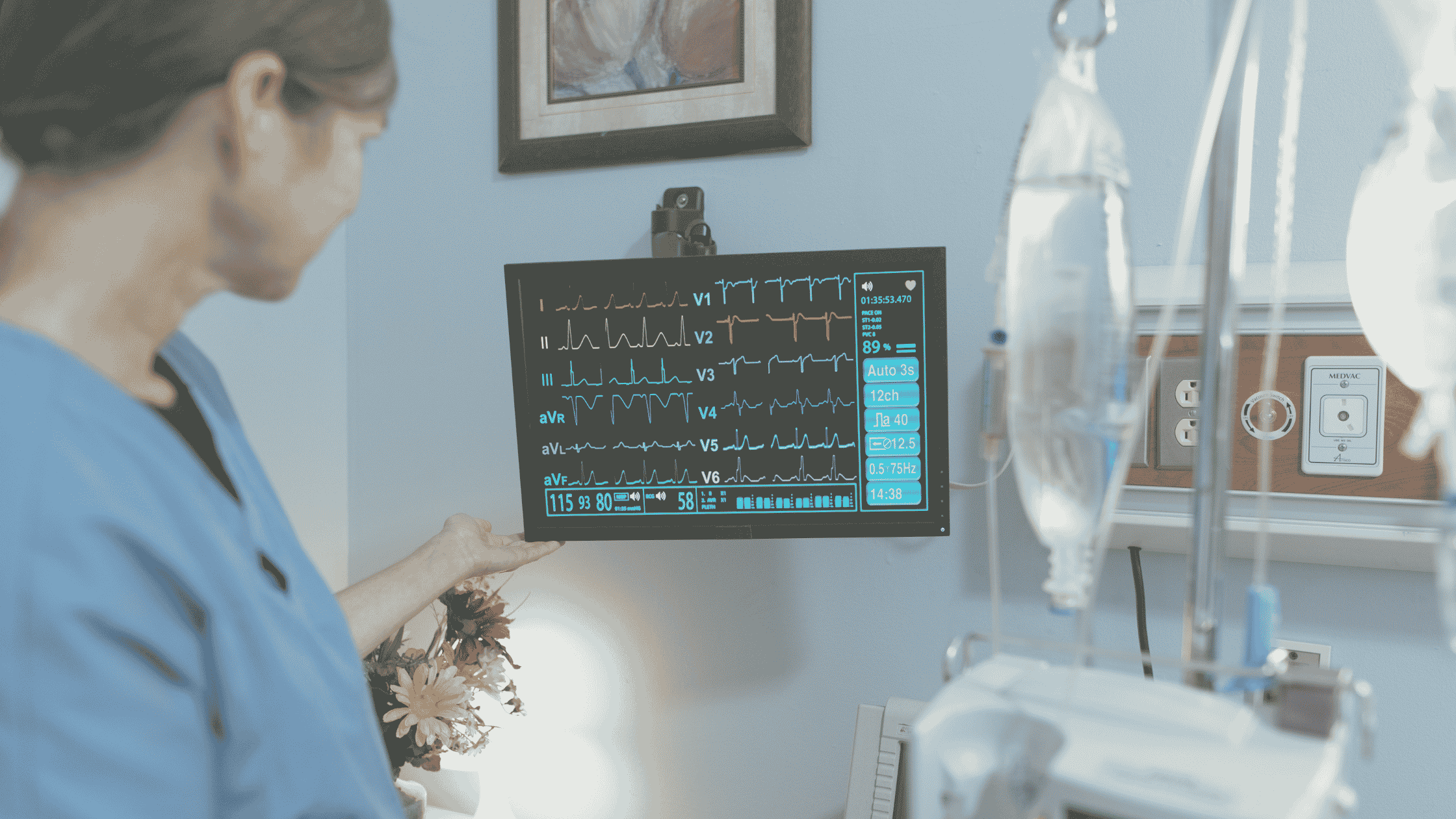Patient receiving high dose vitamin C IV therapy under professional supervision