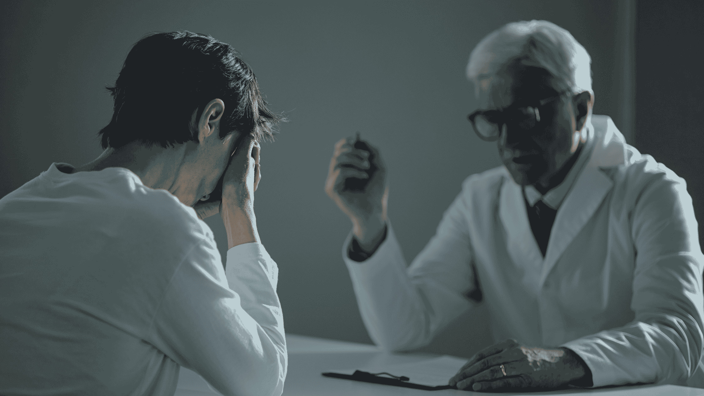 Patient discussing antidepressant treatment with a psychiatric healthcare provider