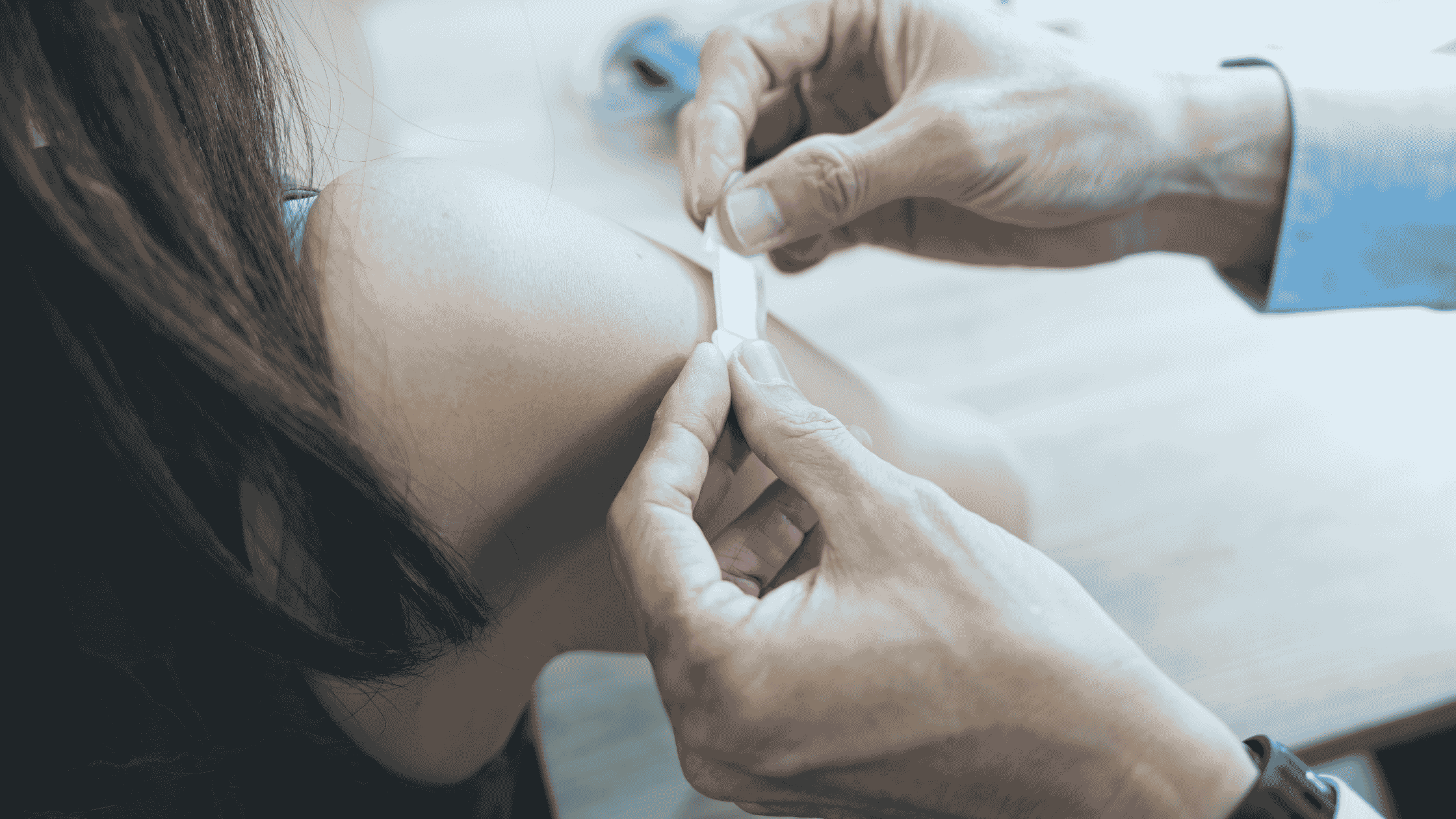 Patient receiving IV hydration therapy at a wellness clinic