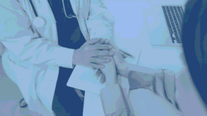 Woman discussing perimenopause, menopause and BHRT with a healthcare provider