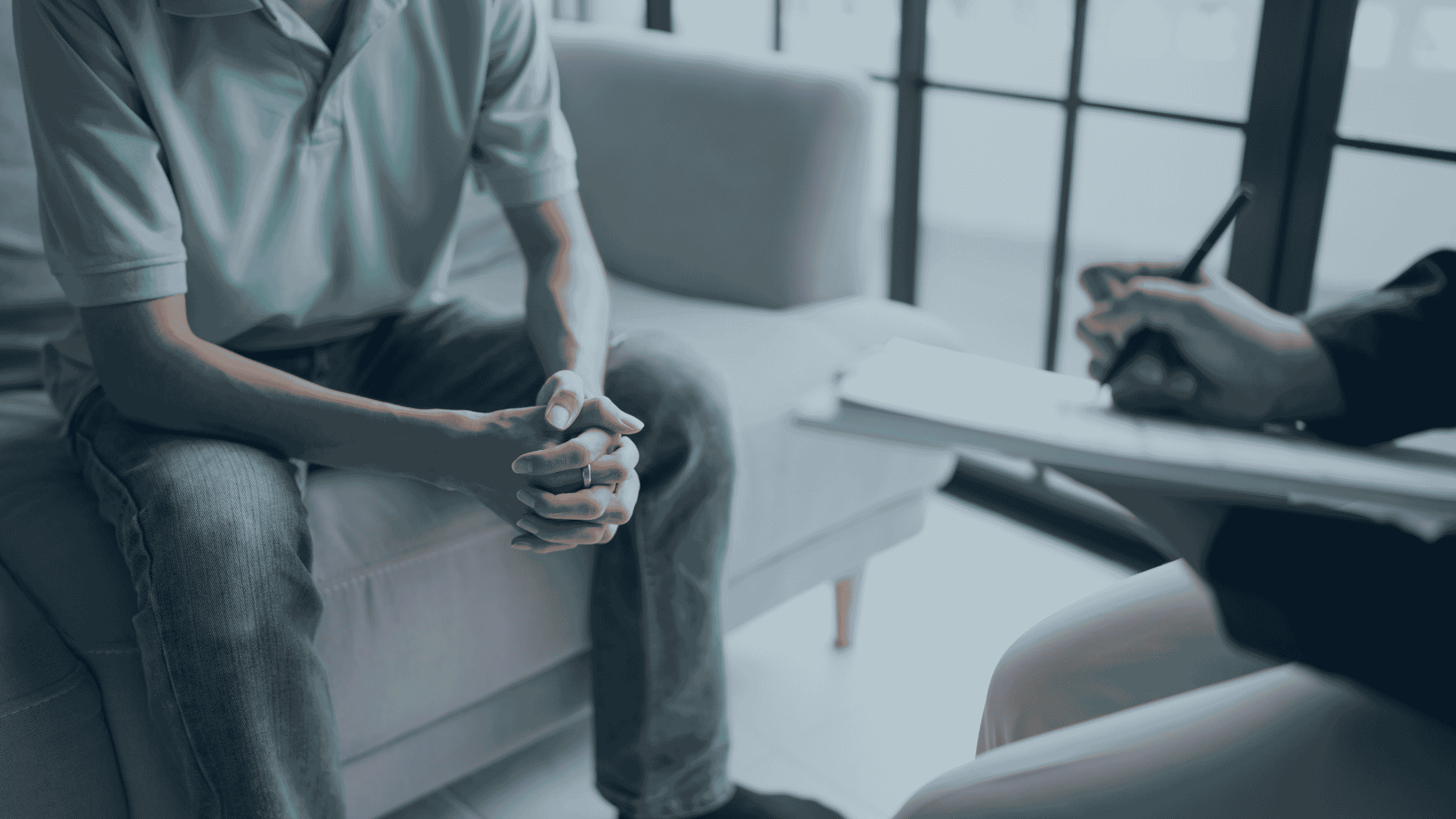 Patient discussing Spravato treatment with a healthcare provider